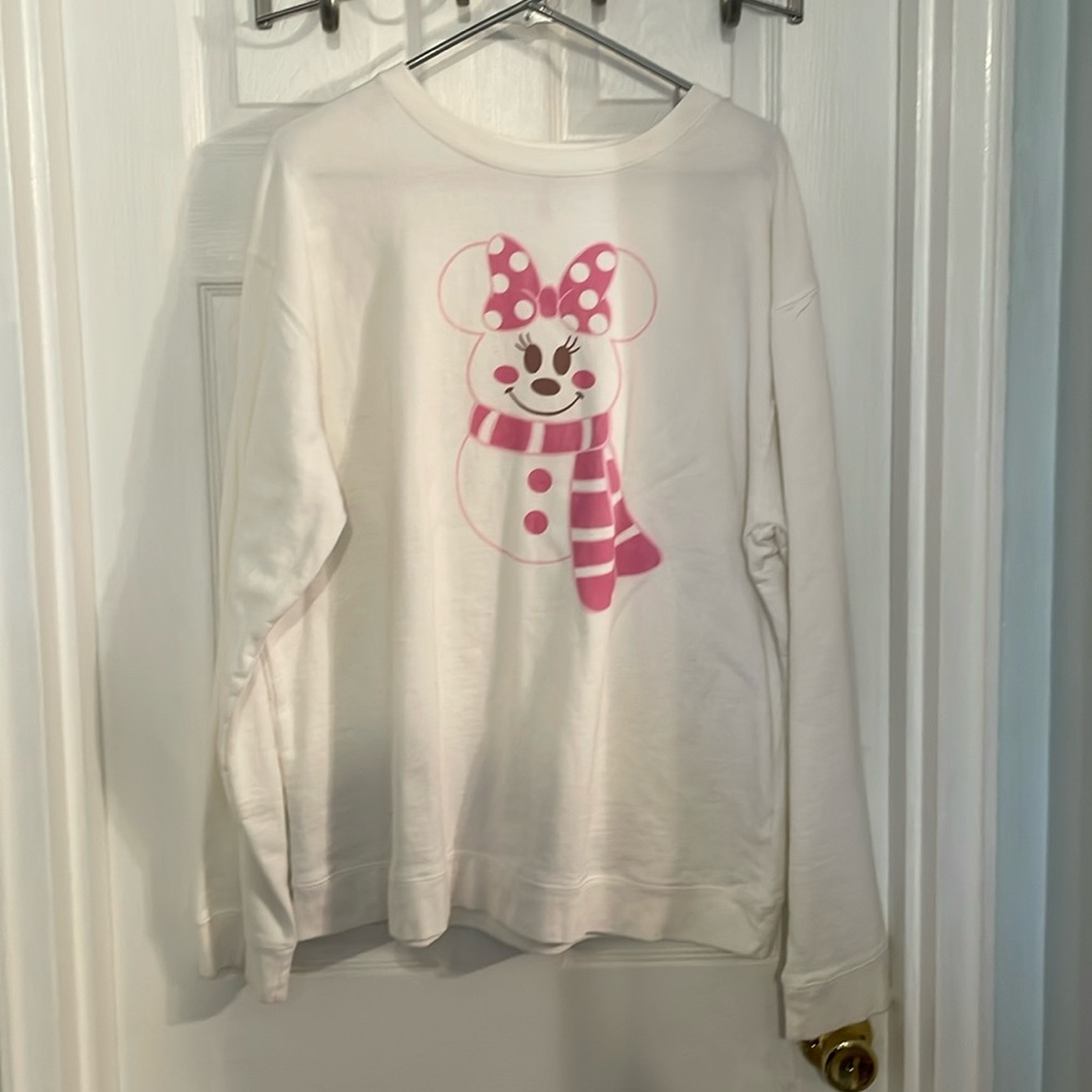 Minnie Mouse Snowman Sweatshirt XL